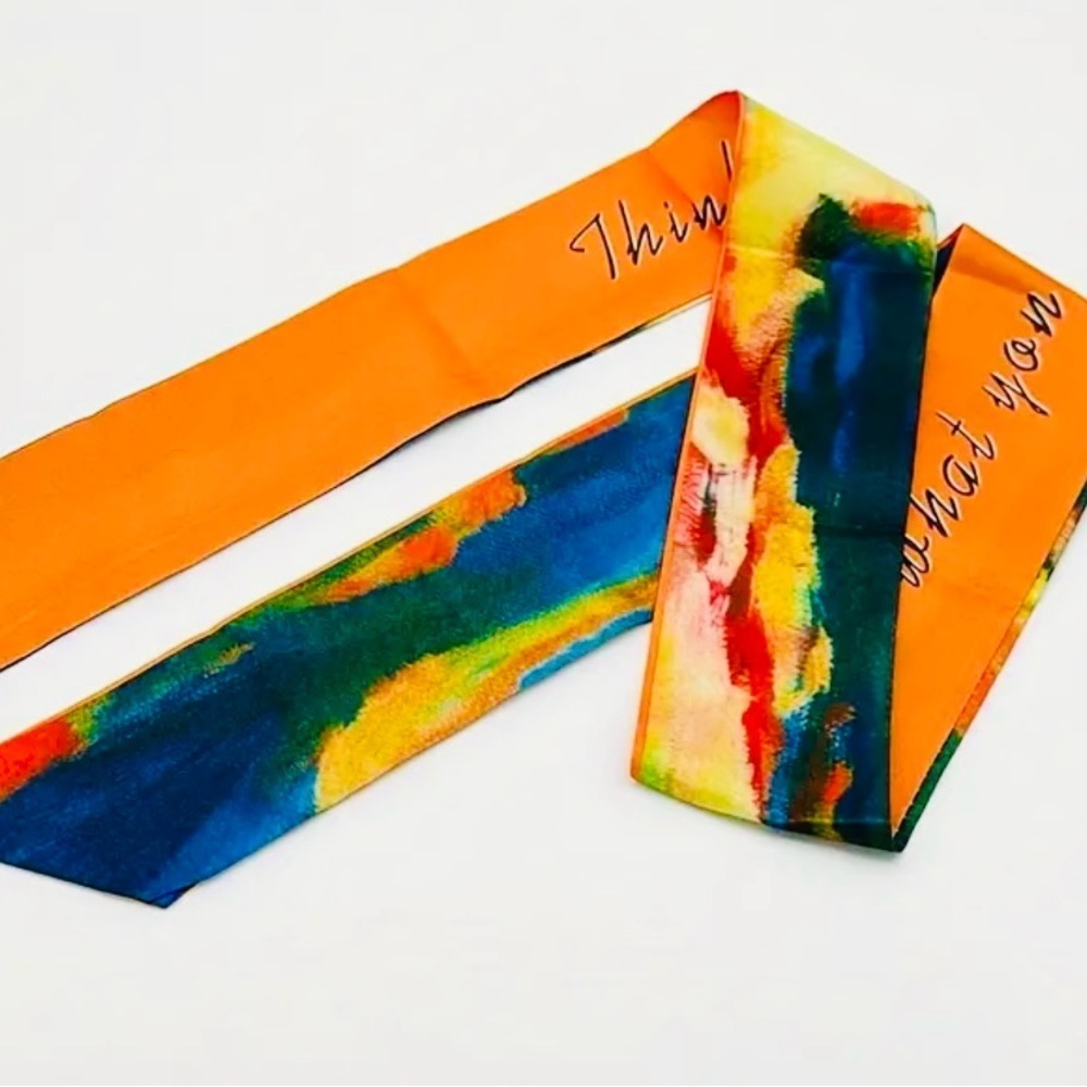 Vintage-Inspired Colorful Twilly Scarf – Headband or Purse Accent NWOT - Picture 2 of 2